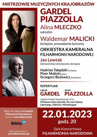 GARDEL-PIAZZOLLA/Mistrzowie Muzycznych Krajobrazów/Alina MLECZKO i Waldemar MALICKI